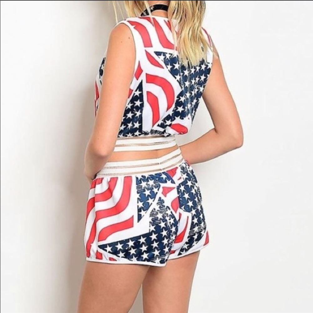 🎉🎉🎊Patriotic Crop and Shorts🎉🎉🎊🎊 HOST PICK - Picture 3 of 3